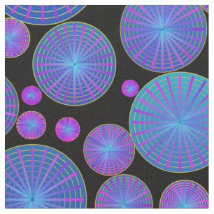 Tissu Cercles Roues et disques avec rayons