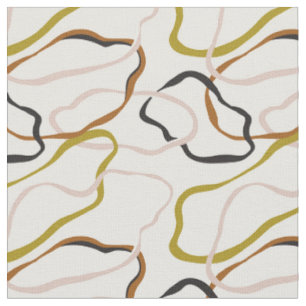 Tissu Cercles surdimensionnés flux organique abstrait -