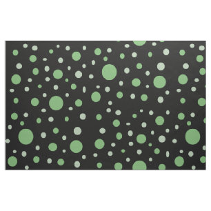 Tissu Cercles verts et gris de motif de point sur le