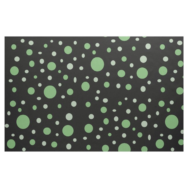 Tissu Cercles verts et gris de motif de point sur le (Fat Quarter)
