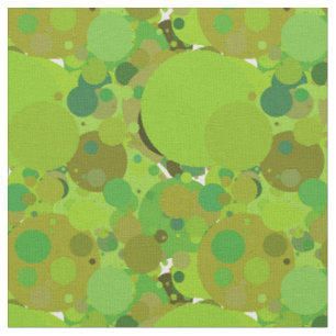 Tissu Cercles verts pois motif géométrique