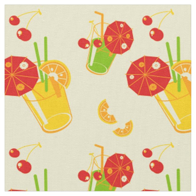 Tissu Cerise de citron en cocktail d'été (Fermer)