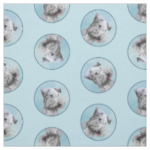 Tissu Cesky Terrier Peinture Cute Original Animal de Com