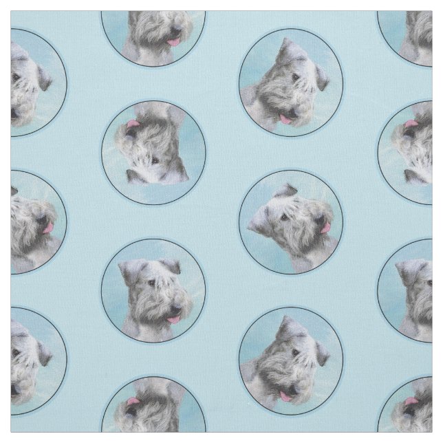 Tissu Cesky Terrier Peinture Cute Original Animal de Com (Échantillon)