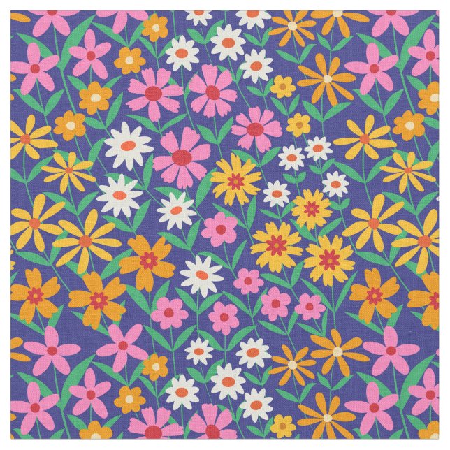 Tissu C'est élégant rétro les années 70 esthétique ondes (Fermer)