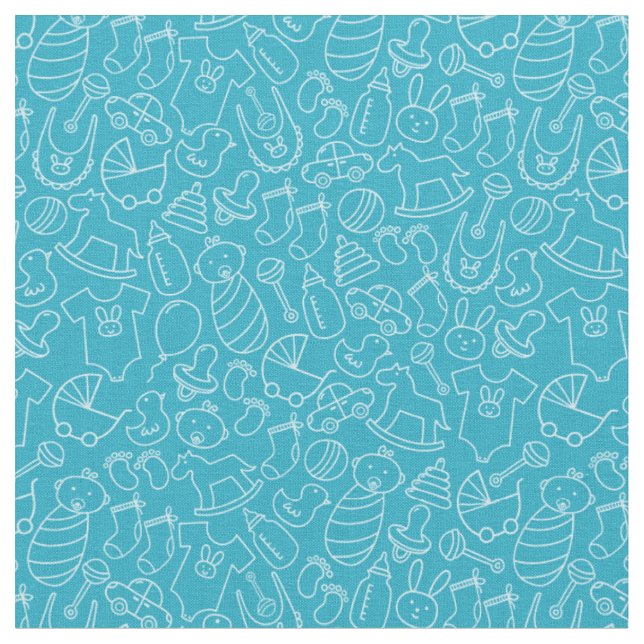Tissu C'est un Baby shower bleu garçon (Fermer)