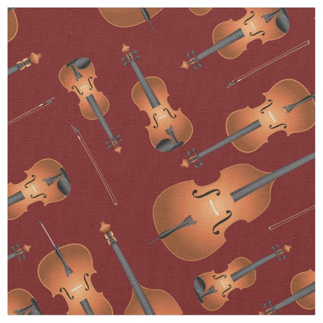 Tissu Chaîne Quartet Instruments Musique Rouge (Fermer)