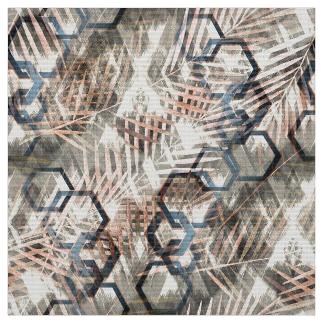 Tissu Chaînes sur feuilles de palmiers. (Échantillon)