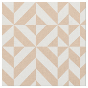 Tissu Chaleureux Beige Géométrique Motif
