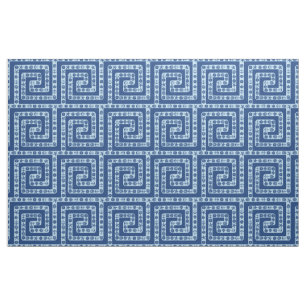 Tissu Chambre de plage bleu-foncé principale grecque de