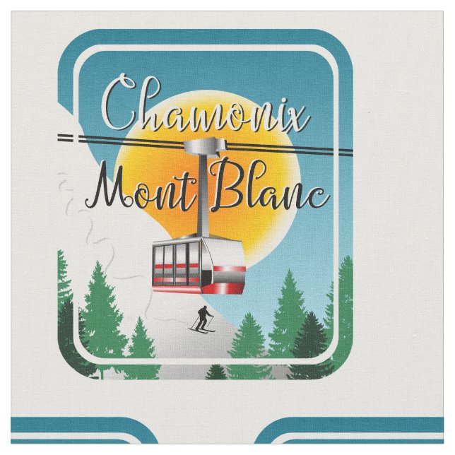 Tissu Chamonix Mont Blanc France (Fermer)