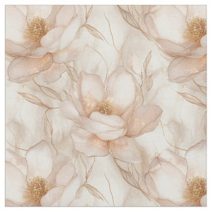 Tissu Champagne Magnolias