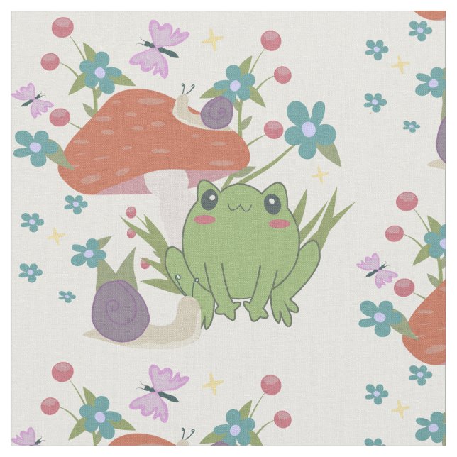 Tissu champignon de grenouille (Fermer)