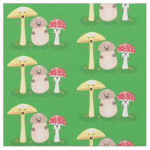Tissu Champignon mignon kawaii fongue toadstool