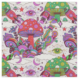 Tissu Champignons de Whimsical et Rocket Ships