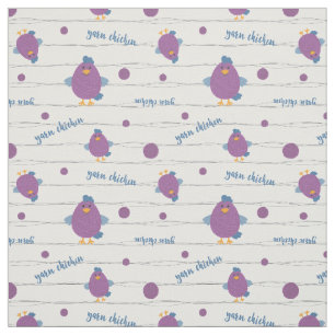 Tissu Champion de poule pourpre et bleu