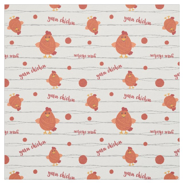 Tissu Champion du poulet rouge et orange (Échantillon)
