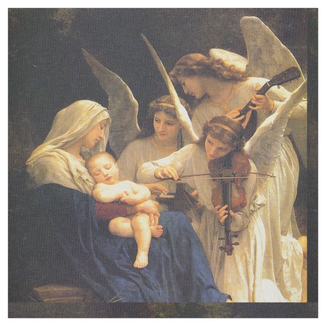 Tissu Chanson des anges, William-Adolphe Bouguereau (Échantillon)