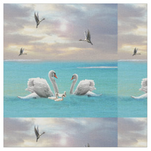 Tissu Chanson Du Cygne Blanc,