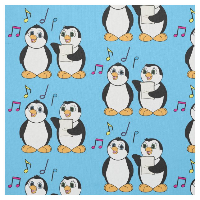 Tissu Chant de pingouins (Échantillon)