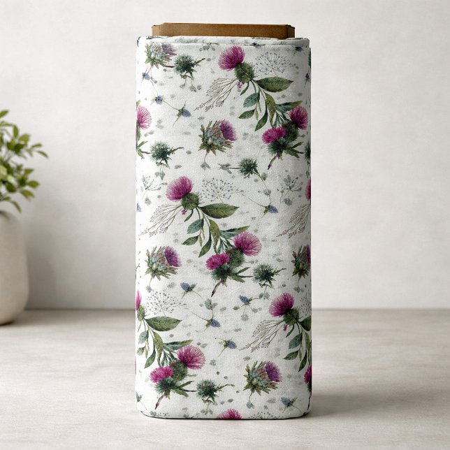 Tissu Chardon Pourpre Fleur Sauvage (Créateur téléchargé)