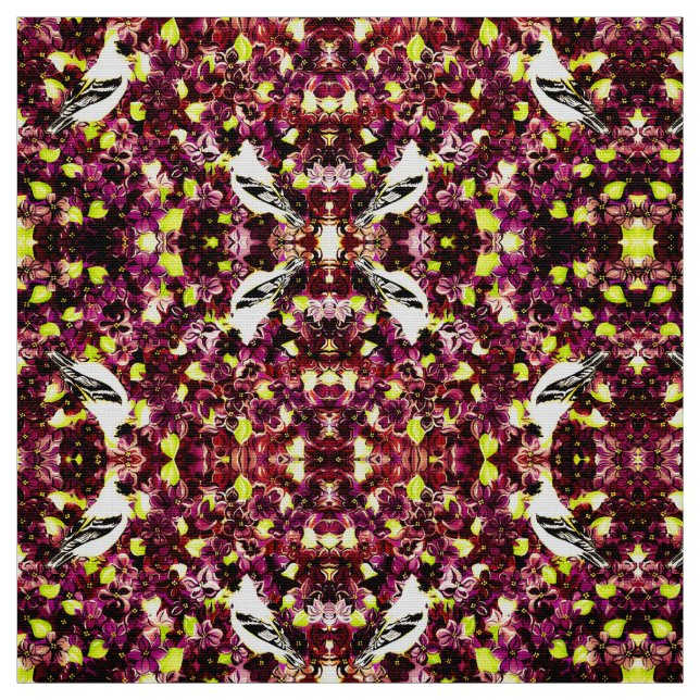 Tissu Chardonnerets Rougeoyants (Échantillon)