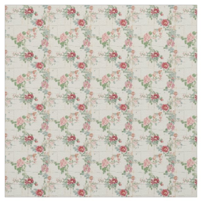 Tissu Charme de jardin rustique Rose (Échantillon)