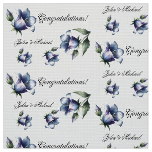 Tissu Charming élégant Fleurs Bell Aquarelle