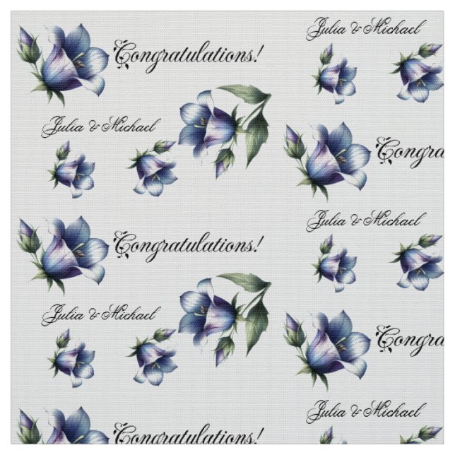 Tissu Charming élégant Fleurs Bell Aquarelle (Échantillon)