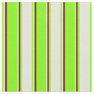 Tissu Chartreuse, Beige et Maroon