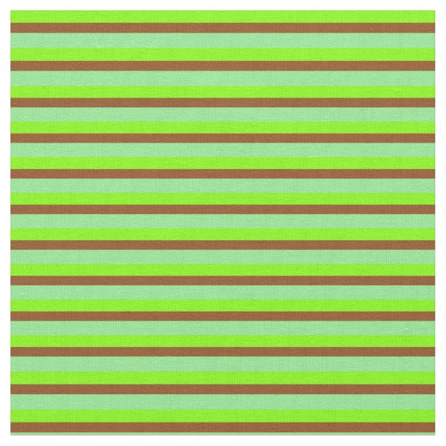 Tissu Chartreuse, Brown et verte légère (Fermer)