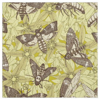 Tissu Chartreuse de la tête de la mort