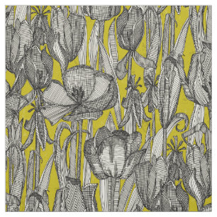 Tissu chartreuse de pourriture des tulipes