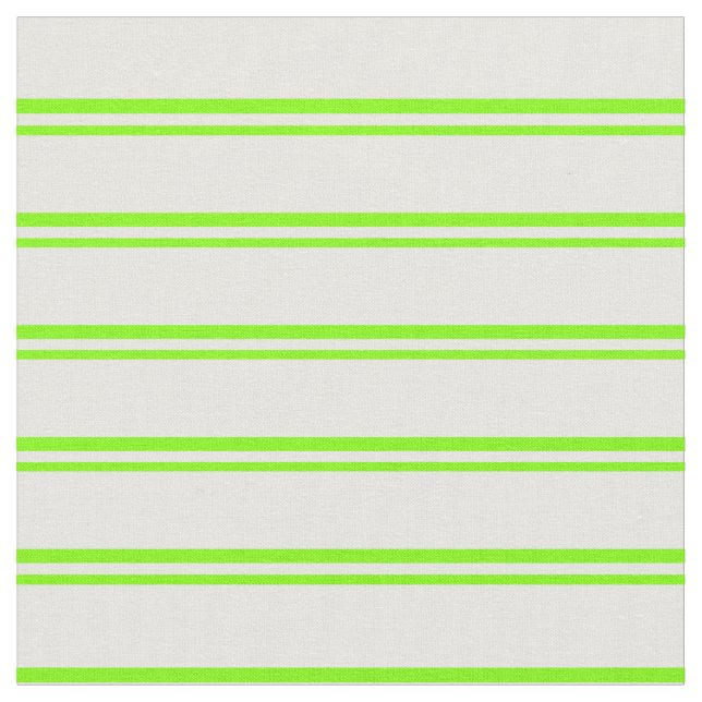 Tissu Chartreuse et Motif blanc de Stripes (Fermer)