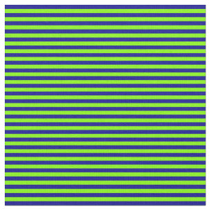 Tissu Chartreuse et rayures bleu foncé