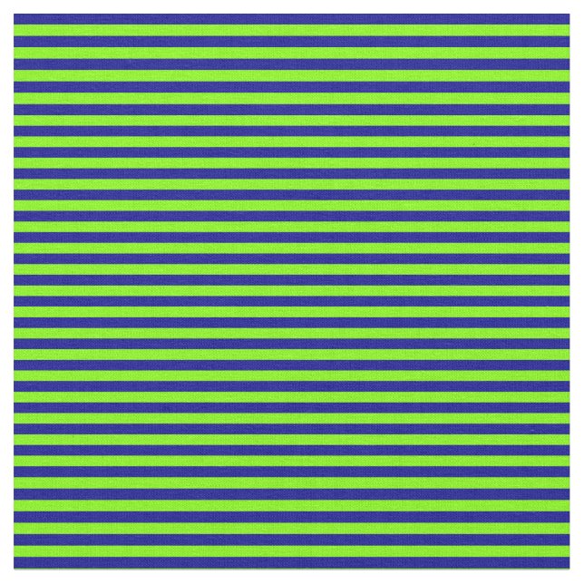 Tissu Chartreuse et rayures bleu foncé (Fermer)