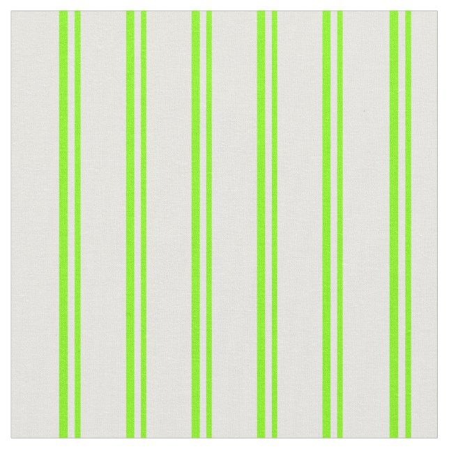 Tissu Chartreuse et White Lines/Stripes Motif (Fermer)