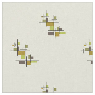 Tissu Chartreuse géométrique moderne du milieu du siècle