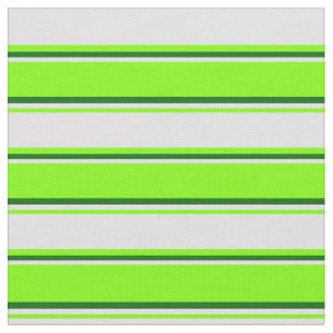 Tissu Chartreuse, Lavande et Grandes Vertes Sombres