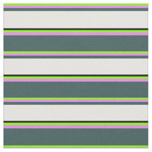 Tissu Chartreuse, Violet, gris ardoise foncé, blanc & no