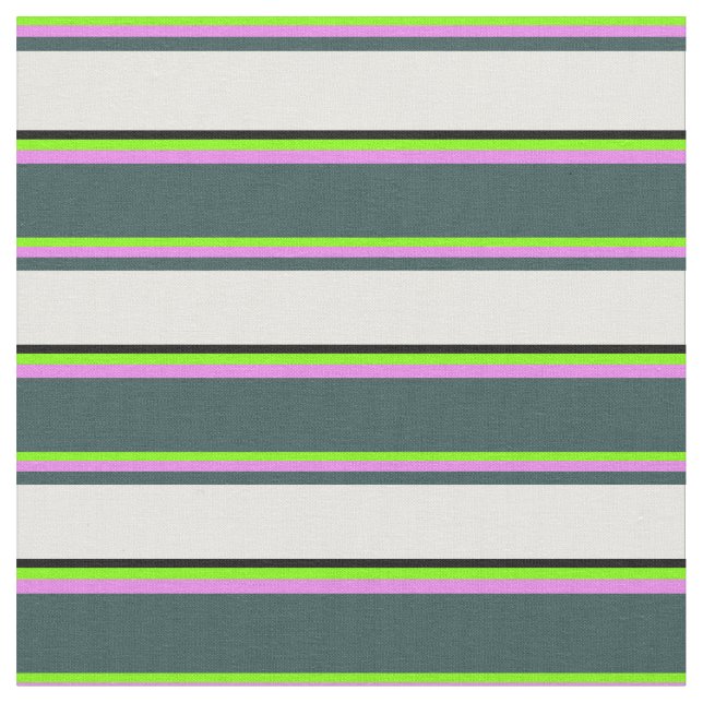 Tissu Chartreuse, Violet, gris ardoise foncé, blanc & no (Fermer)
