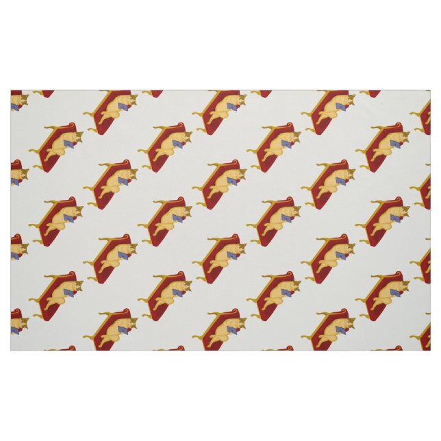 Tissu Chat avec clipart de gadget (Fat Quarter)