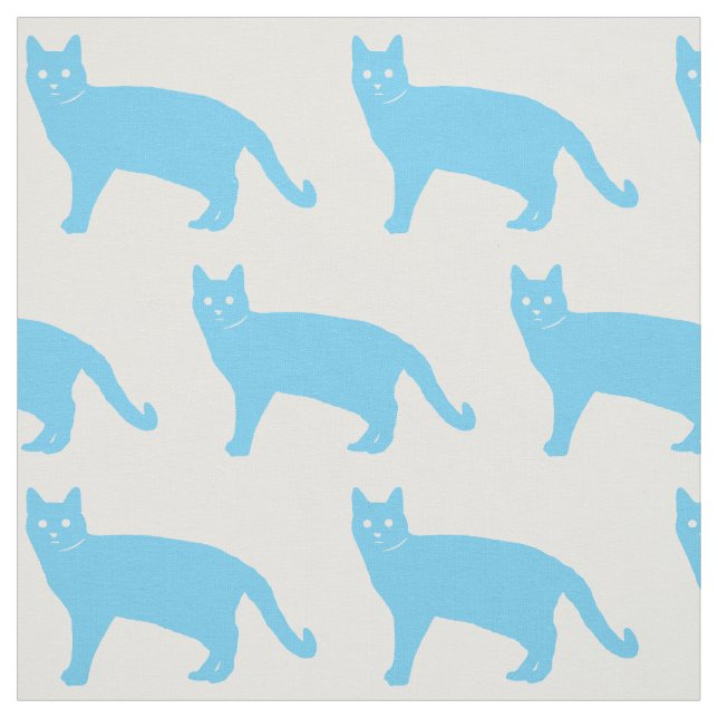 Tissu Chat bleu (Échantillon)