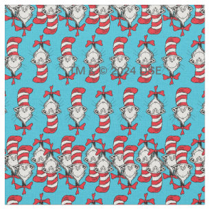 Tissu Chat Chapeauté Motif