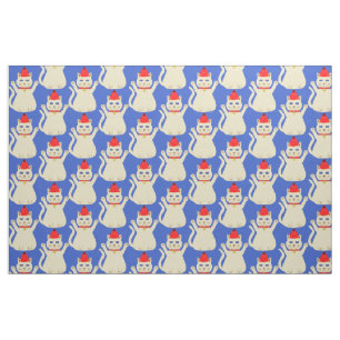 Tissu Chat de Noël mignon