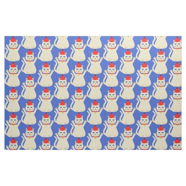 Tissu Chat de Noël mignon (Fat Quarter)