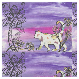 Tissu Chat de papillon
