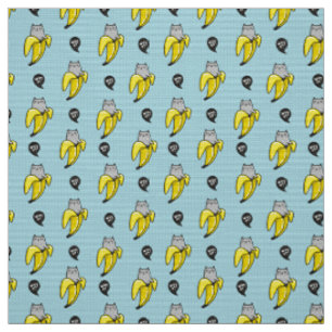 Tissu Chat en banane