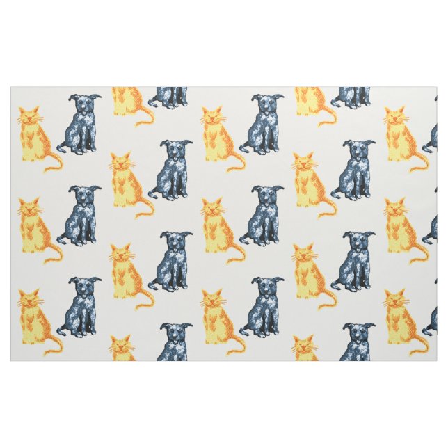 Tissu Chat et chien (Fat Quarter)