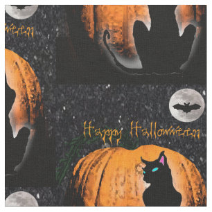 Tissu Chat heureux de Halloween